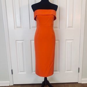 Bardot Orange Midi Dress
